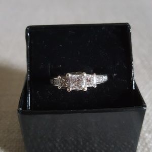 1ct tw diamond engagement ring white gold